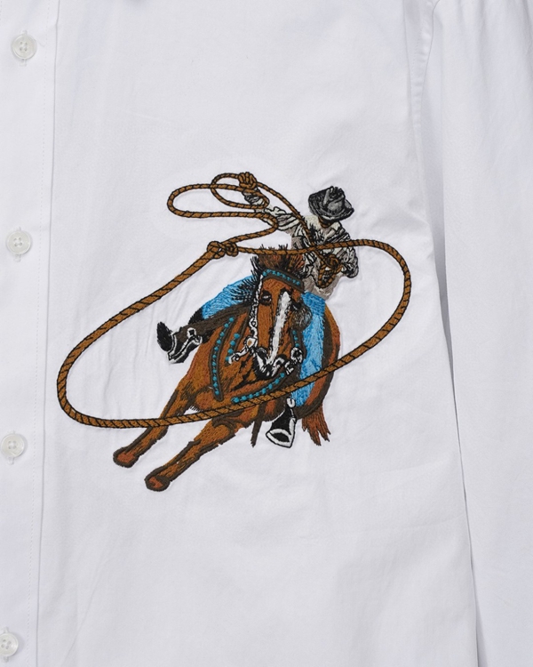 ブランドシャツ角部分ディテール